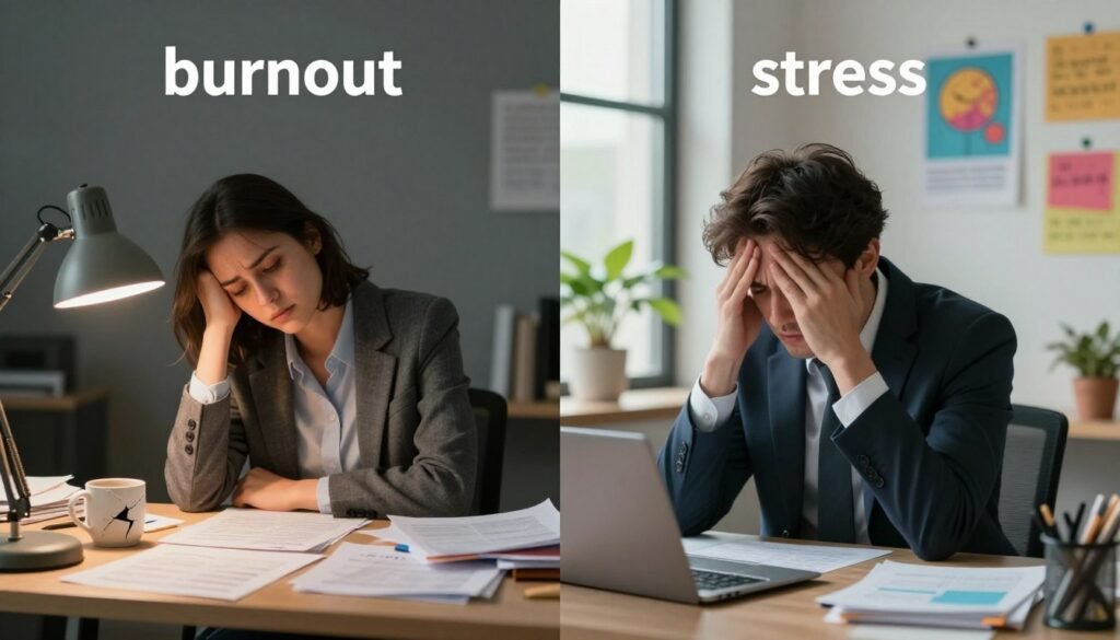 burnout vs estresse