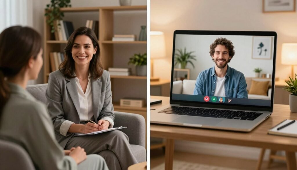comparativo psiquiatra online x presencial